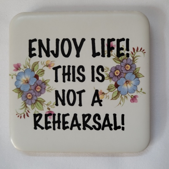 Set of 6 Ceramic Tile Fridge Magnets with Sayings - New - Picture 2 of 8